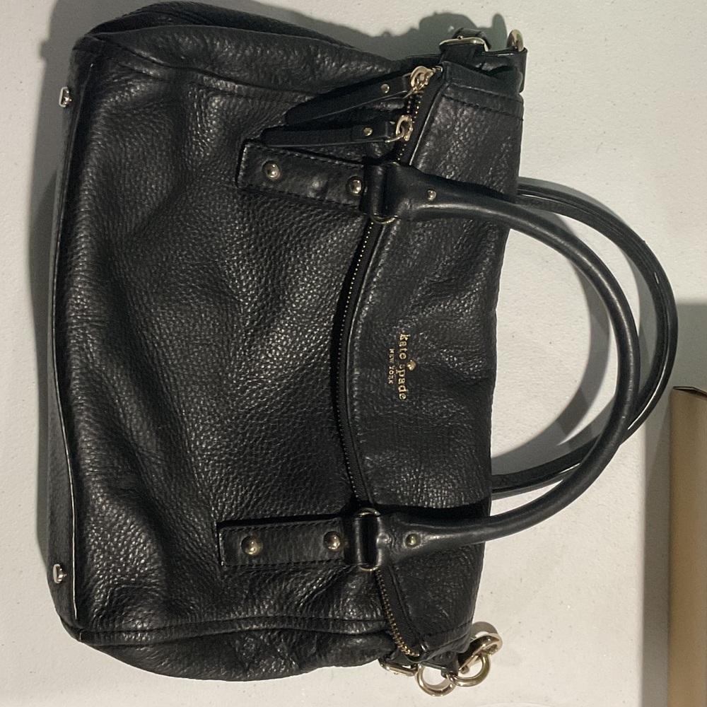 Kate Spade Black Pebbled Leather Satchel